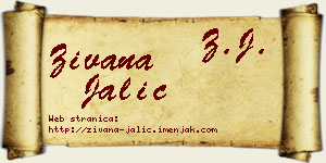 Živana Jalić vizit kartica